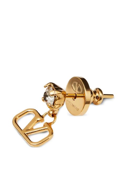 Valentino Garavani Vlogo Signature earrings in metal and Swarovski® crystals - Gold - zdjęcie produktu nr 2