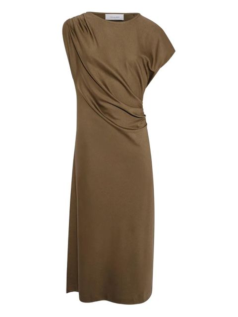 Yves Salomon asymmetrical midi dress - Green - zdjęcie produktu nr 1