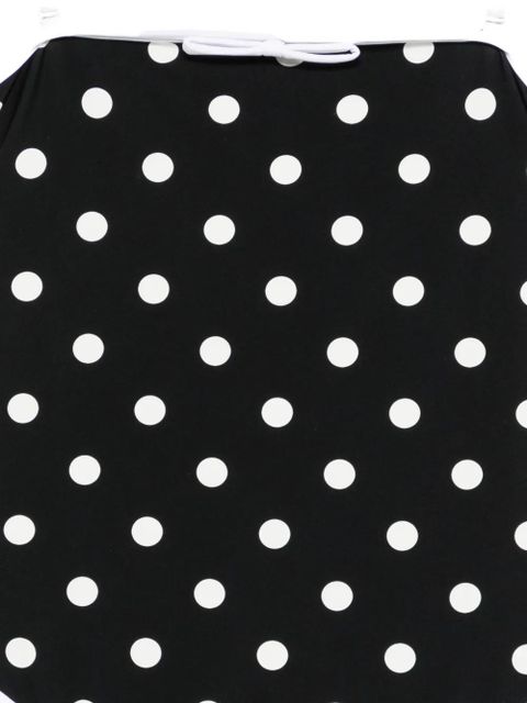 Self-Portrait polka-dot pattern swimsuit - Black