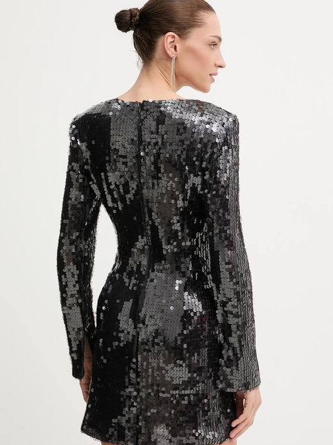 Bardot sukienka kolor szary mini rozkloszowana 60120DB