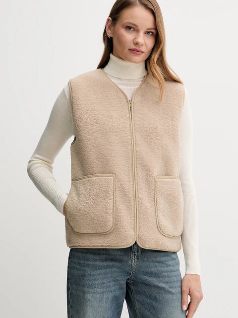 Tommy Hilfiger bezrękawnik kolor beżowy przejściowy WW0WW49315 - zdjęcie produktu nr 1