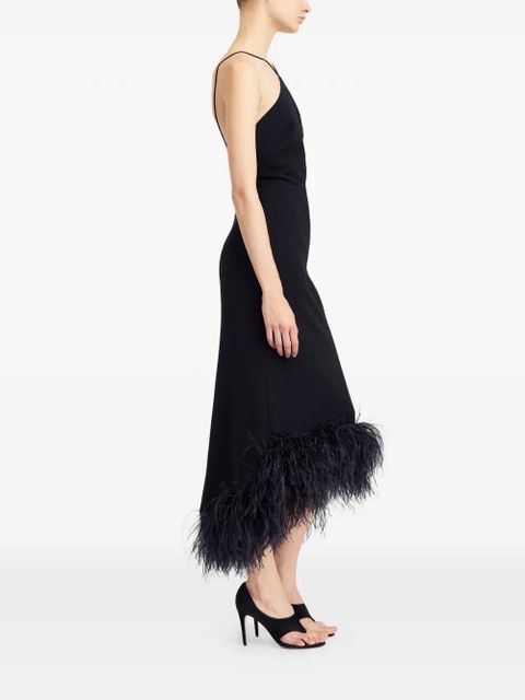 16Arlington Ade feather midi dress - Black