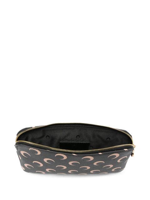 Marine Serre Moon print zip pouch - Black