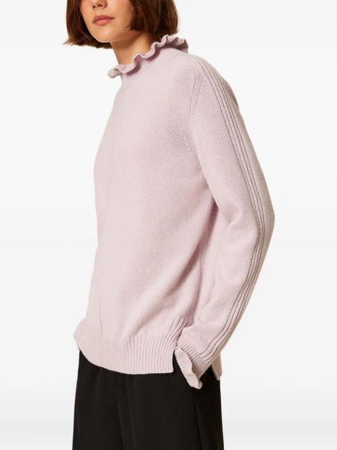 TWINSET ruffled high-neck sweater - Pink