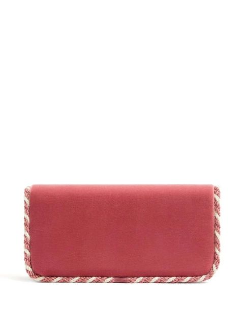 Valentino Garavani Locò jewel-embellished VLogo clutch - Pink