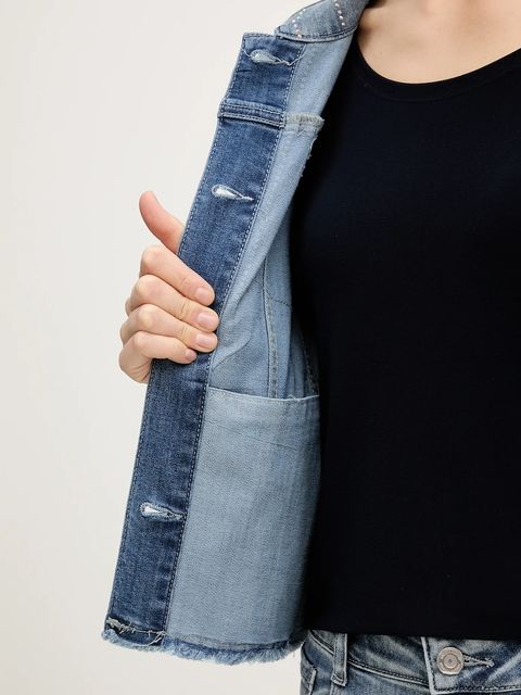 Joseph Ribkoff kurtka jeansowa kolor niebieski przejściowa 261958