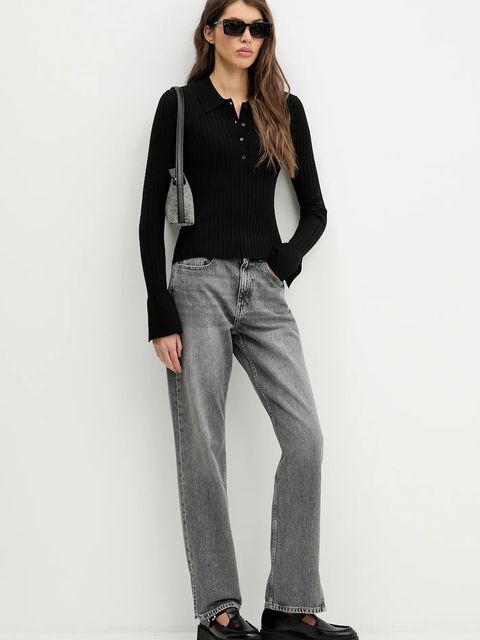 Karl Lagerfeld Jeans longsleeve kolor czarny B1W18026