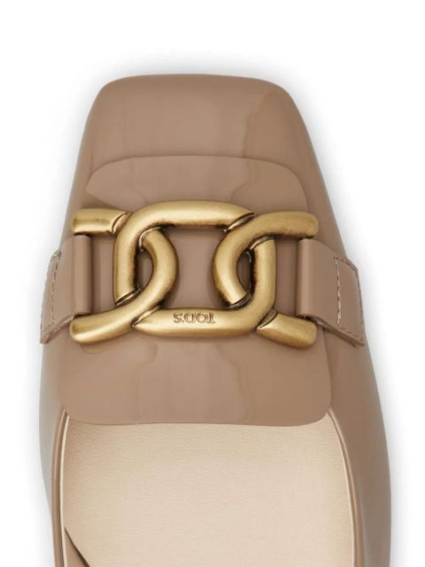 Tod's Cuoio 50mm logo-engraved pumps - Neutrals