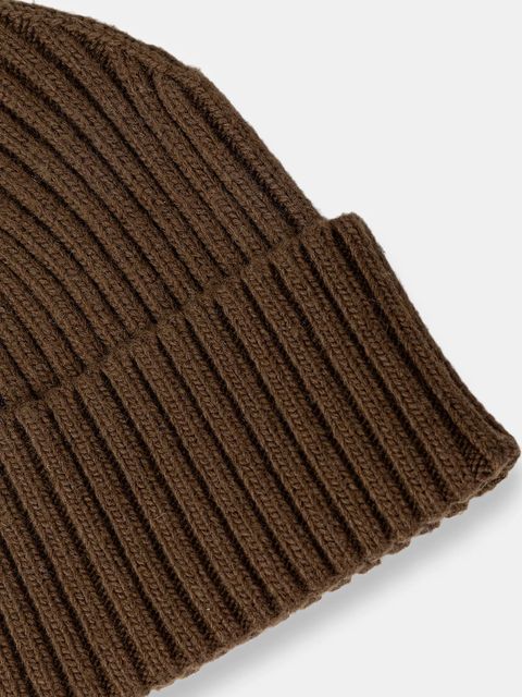 Sisley czapka z domieszką wełny kolor zielony z cienkiej dzianiny 132HSA00B