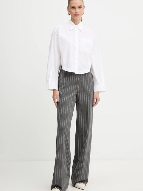 BOSS Orange koszula bawełniana damska kolor biały regular z kołnierzykiem klasycznym 50548402 - zdjęcie produktu nr 2