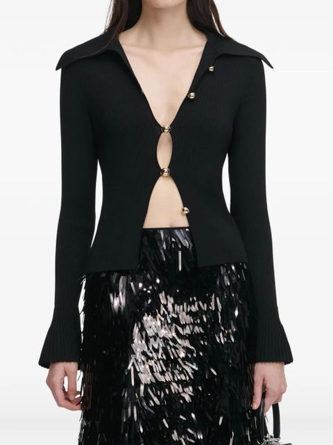 Self-Portrait button-embellishment cardigan - Black - zdjęcie produktu nr 1