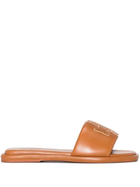 Tory Burch Double T flat sandals - Brown - zdjęcie produktu nr 1
