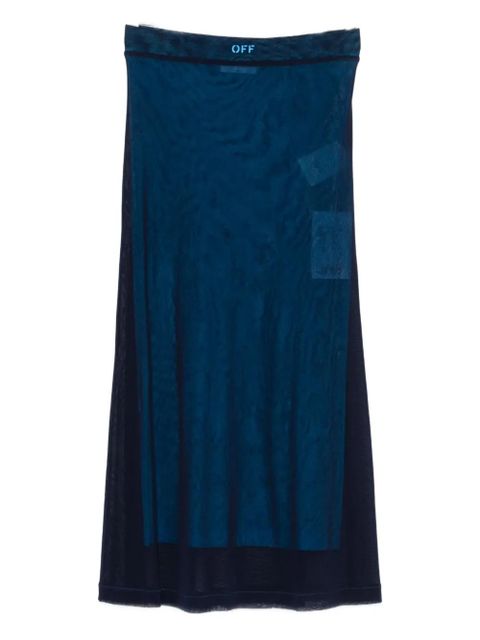 Off-White mesh midi skirt - Blue - zdjęcie produktu nr 1