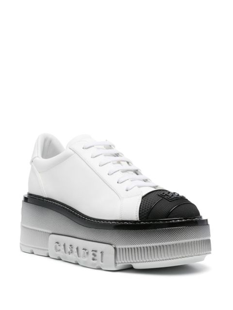Casadei Nexus leather platform sneakers - White