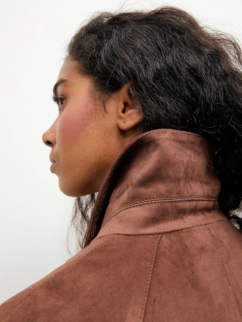 Answear.LAB kurtka kolor brązowy przejściowa