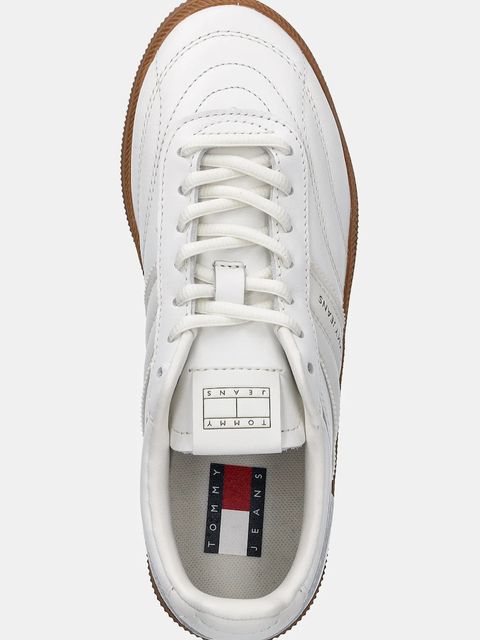 Tommy Jeans sneakersy skórzane THE GREENWICH EDGE LEATHER damskie kolor biały EN0EN03000