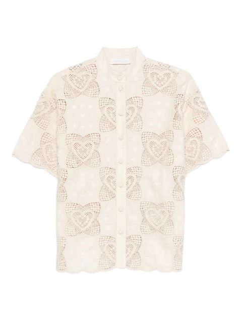 ZIMMERMANN Wanderlust scalloped shirt - Neutrals - zdjęcie produktu nr 1