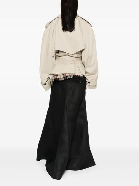 Balenciaga cropped trench coat - Neutrals - zdjęcie produktu nr 2