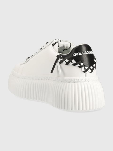 Karl Lagerfeld sneakersy skórzane KREEPER LO kolor biały KL42372 - zdjęcie produktu nr 2