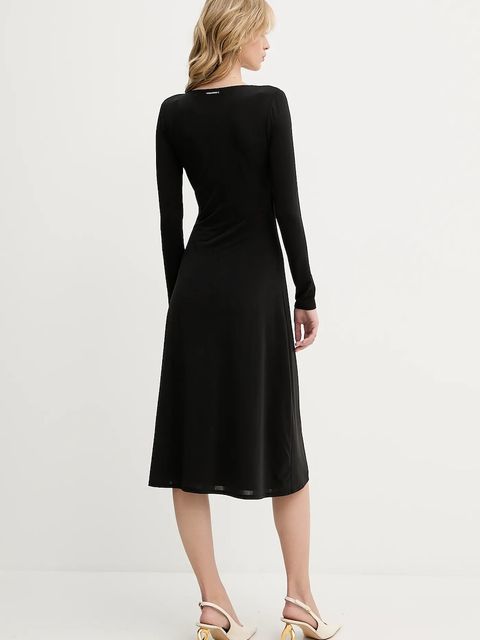 Karl Lagerfeld sukienka kolor czarny midi prosta A3W13042