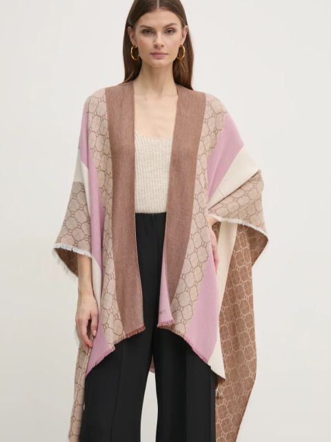 Twinset poncho kolor różowy lekkie 251TA4190