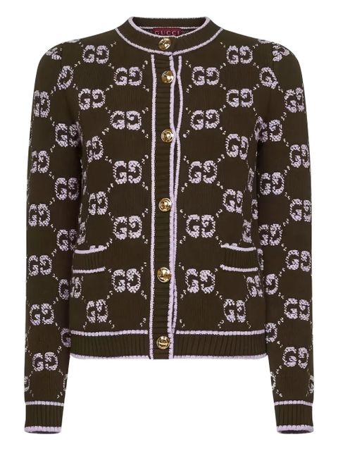 Gucci jacquard pocket cardigan - Green - zdjęcie produktu nr 1