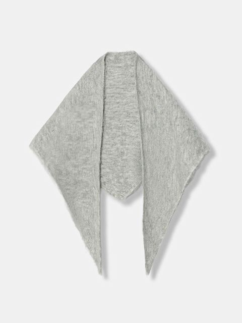 United Colors of Benetton szalik z domieszką wełny damski kolor szary gładki 6QZPDU020 - zdjęcie produktu nr 1