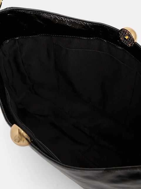 Furla torebka skórzana kolor czarny WB01885.BX4100.O6000