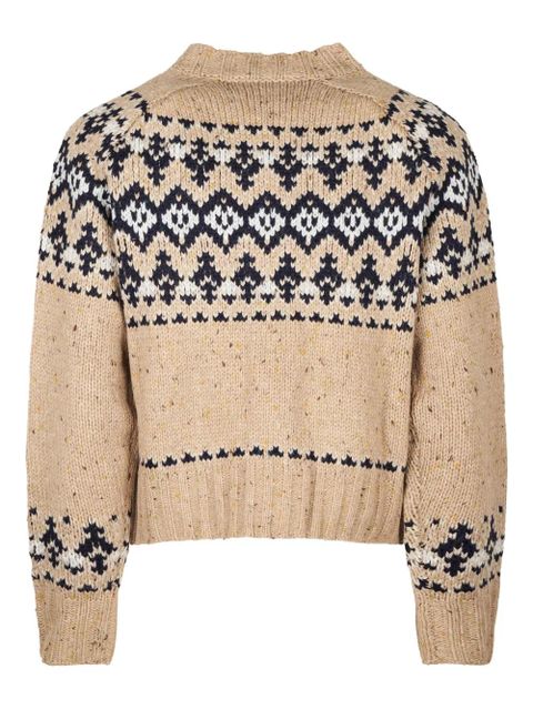 MC2 Saint Barth patterned buttoned cardigan - Neutrals - zdjęcie produktu nr 2