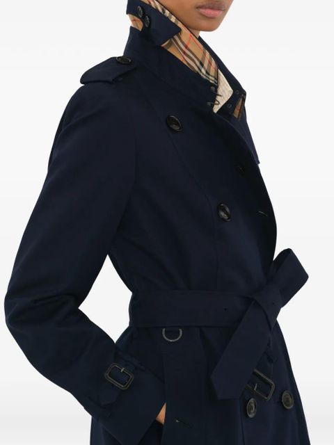 Burberry short Chelsea heritage trench coat - Blue