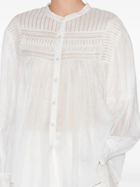 ISABEL MARANT smocked long-sleeve shirt - White