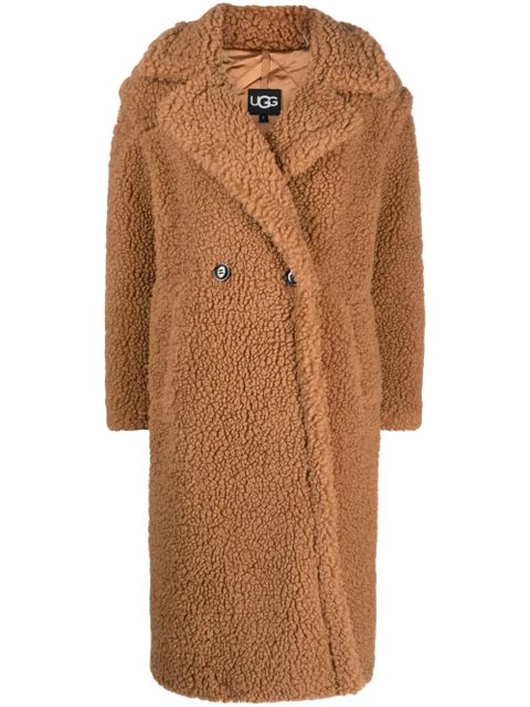 UGG Gertrude double-breasted teddy coat - Brown - zdjęcie produktu nr 1