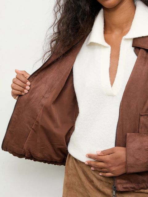 Answear.LAB kurtka kolor brązowy przejściowa
