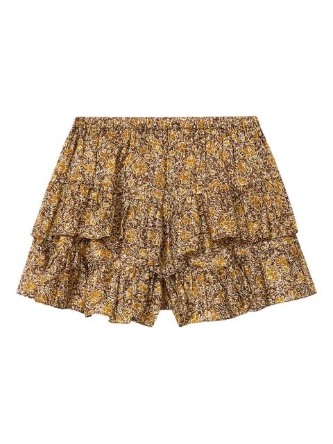 MARANT ÉTOILE Jocadia ruffled shorts - Brown - zdjęcie produktu nr 1