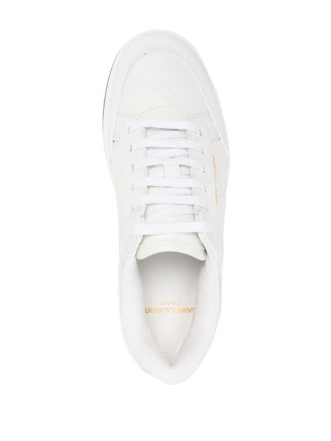 Saint Laurent SL/61 lace-up leather sneakers - White