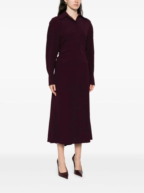 Victoria Beckham puff-sleeve midi dress - Purple