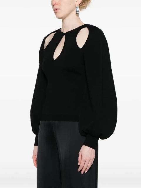 Chloé cut-out jumper - Black