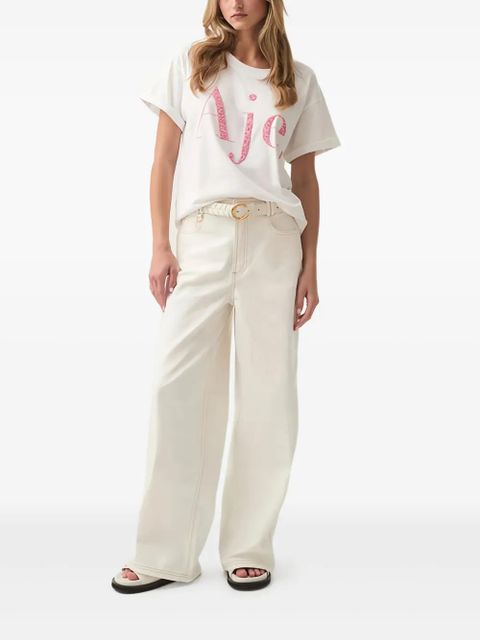 Aje Fondness beaded T-shirt - White