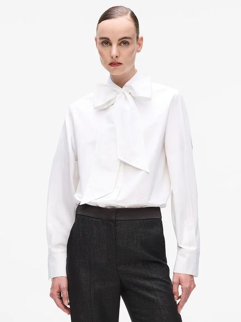 Karl Lagerfeld koszula bawełniana damska kolor biały regular A4W11009 - zdjęcie produktu nr 1