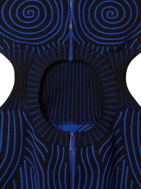 Off-White Vortix Hole knitted minidress - Black