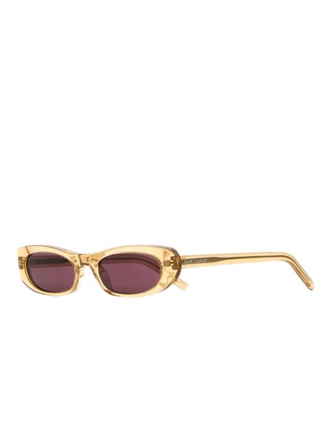 Saint Laurent Eyewear oval-frame sunglasses - Neutrals - zdjęcie produktu nr 2