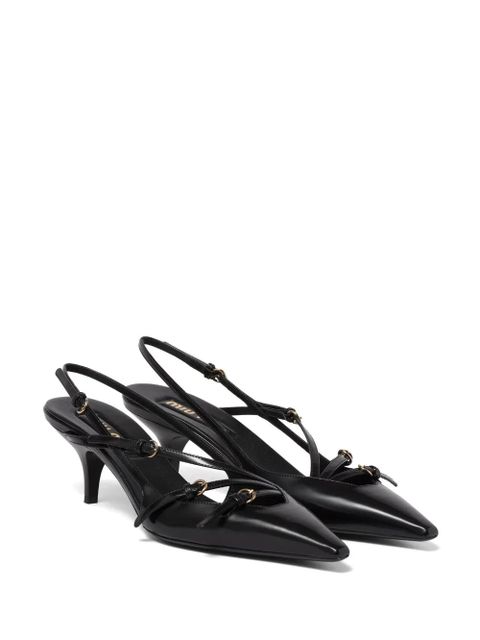 Miu Miu 55mm buckle-embellished slingblack pumps - zdjęcie produktu nr 2