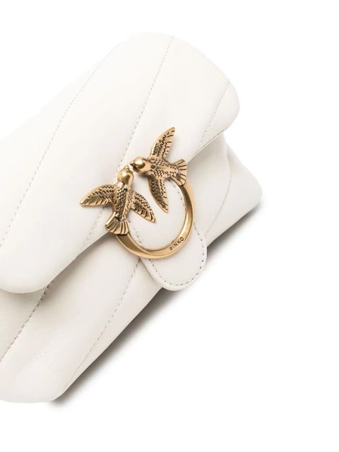 PINKO Love Baby Puff leather crossbody bag - White