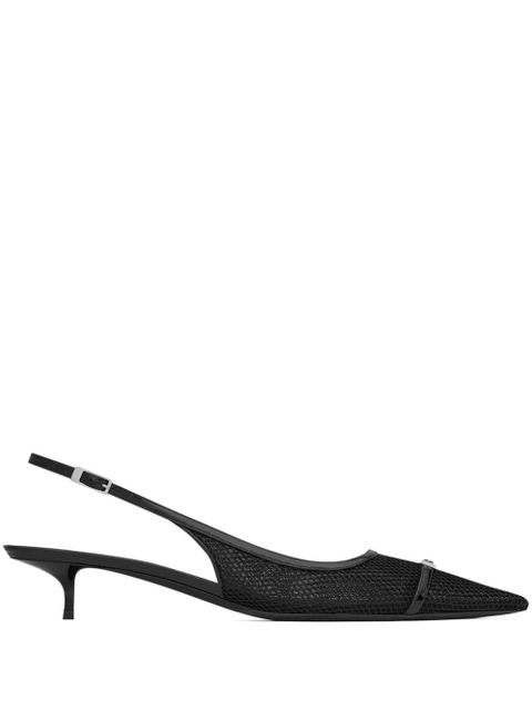 Saint Laurent slingback mesh pumps - Black - zdjęcie produktu nr 1