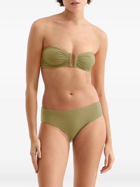 ERES Show Bandeau ruched bikini top - Green