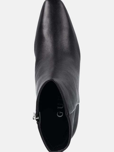 Guess botki skórzane IDREENA damskie kolor czarny na szpilce FLFIRN LEA10 - zdjęcie produktu nr 2