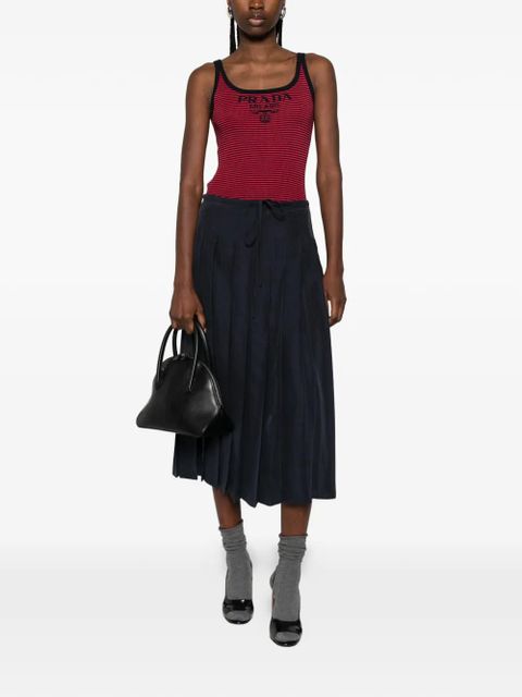 Prada pleated midi skirt - Blue - zdjęcie produktu nr 2