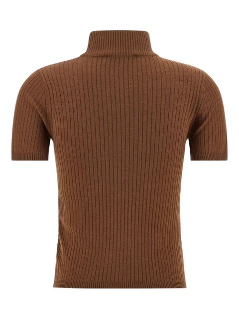 Max Mara ribbed high-neck top - Brown
