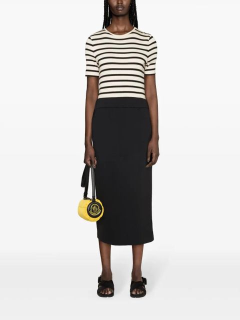 Moncler logo-patch jersey midi skirt - Black - zdjęcie produktu nr 2