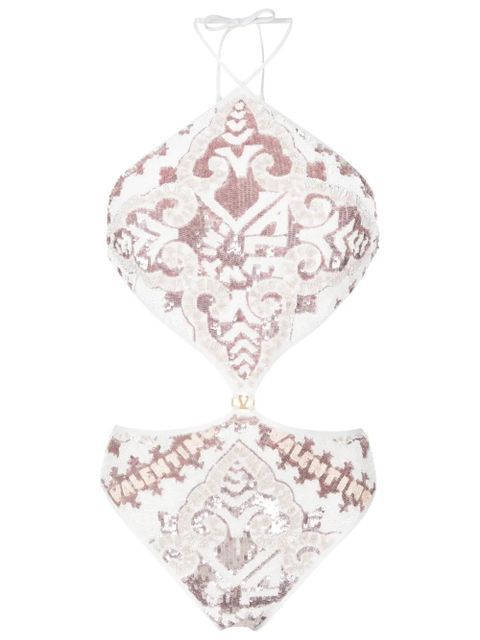 Valentino Garavani sequin-embellished swimsuit - White - zdjęcie produktu nr 1